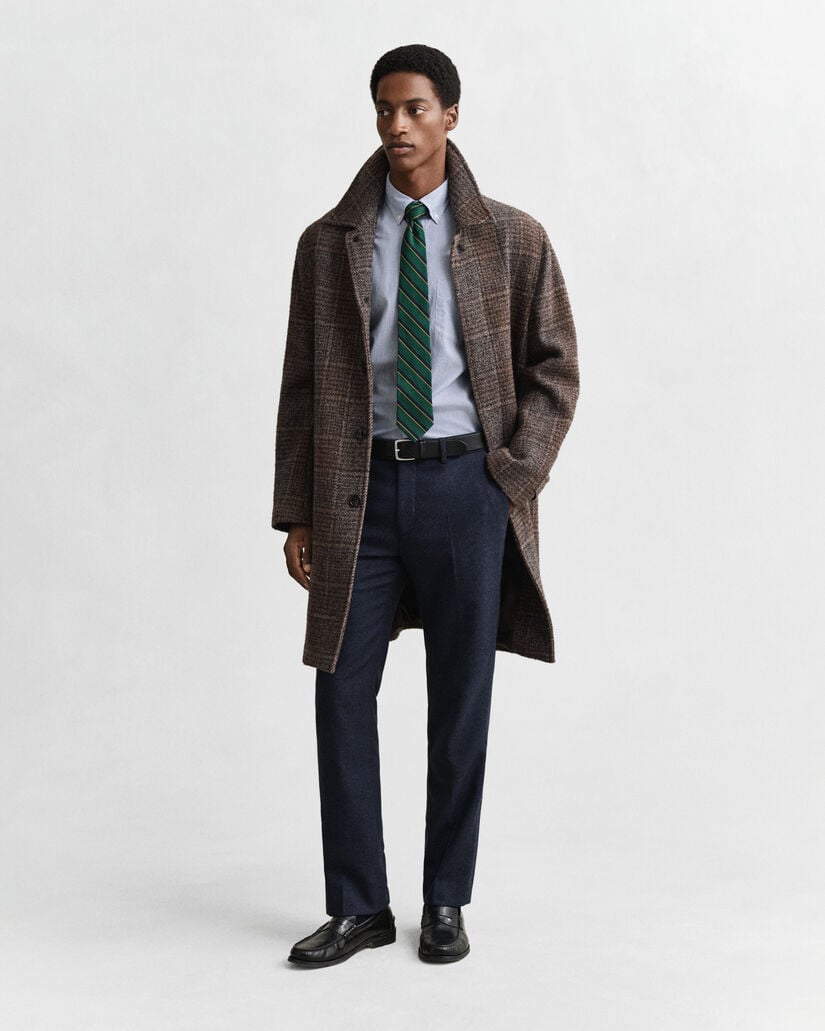 Camisa Regular Fit clásica de popelina a rayas finas