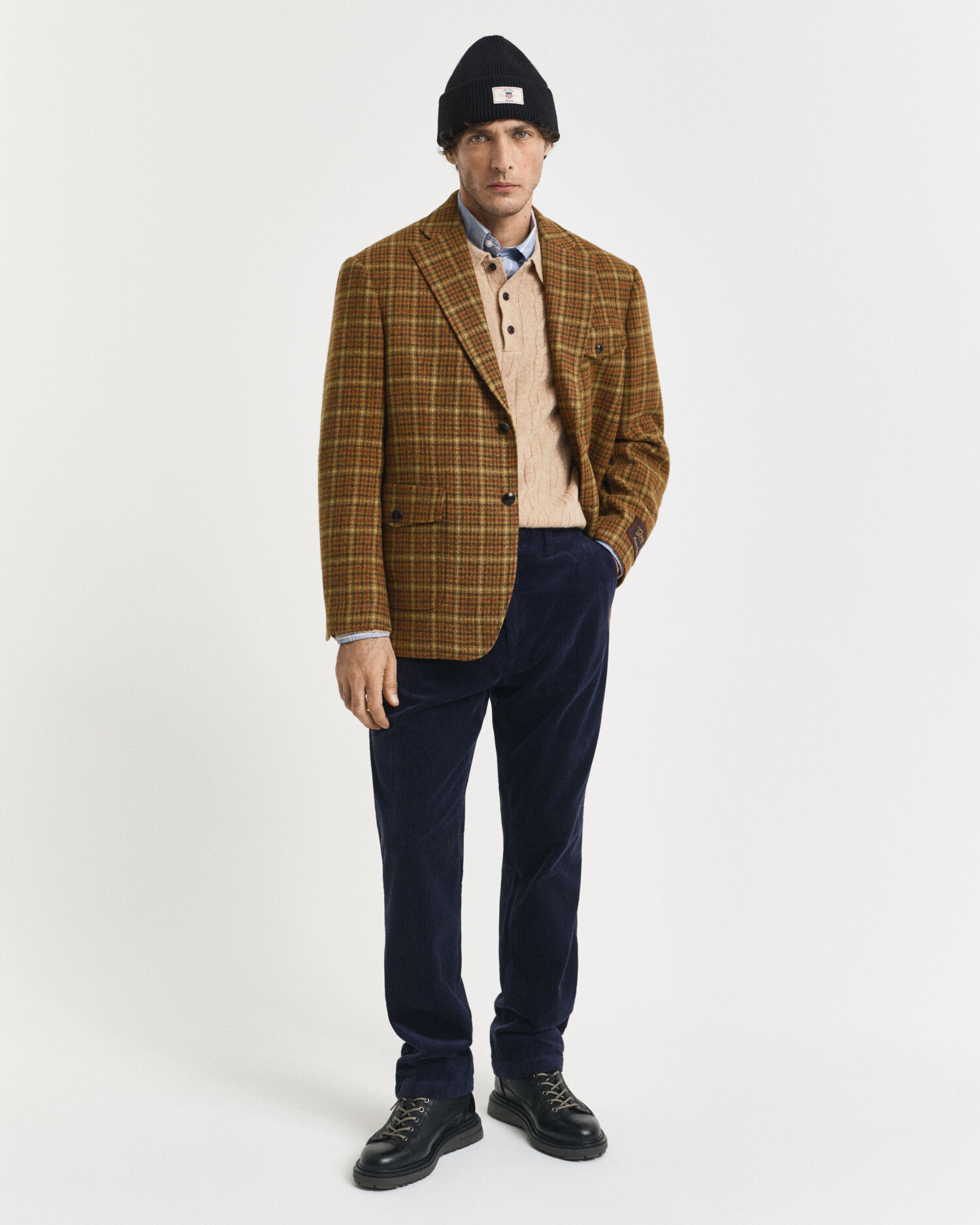 Americana Relaxed Fit de tweed a cuadros