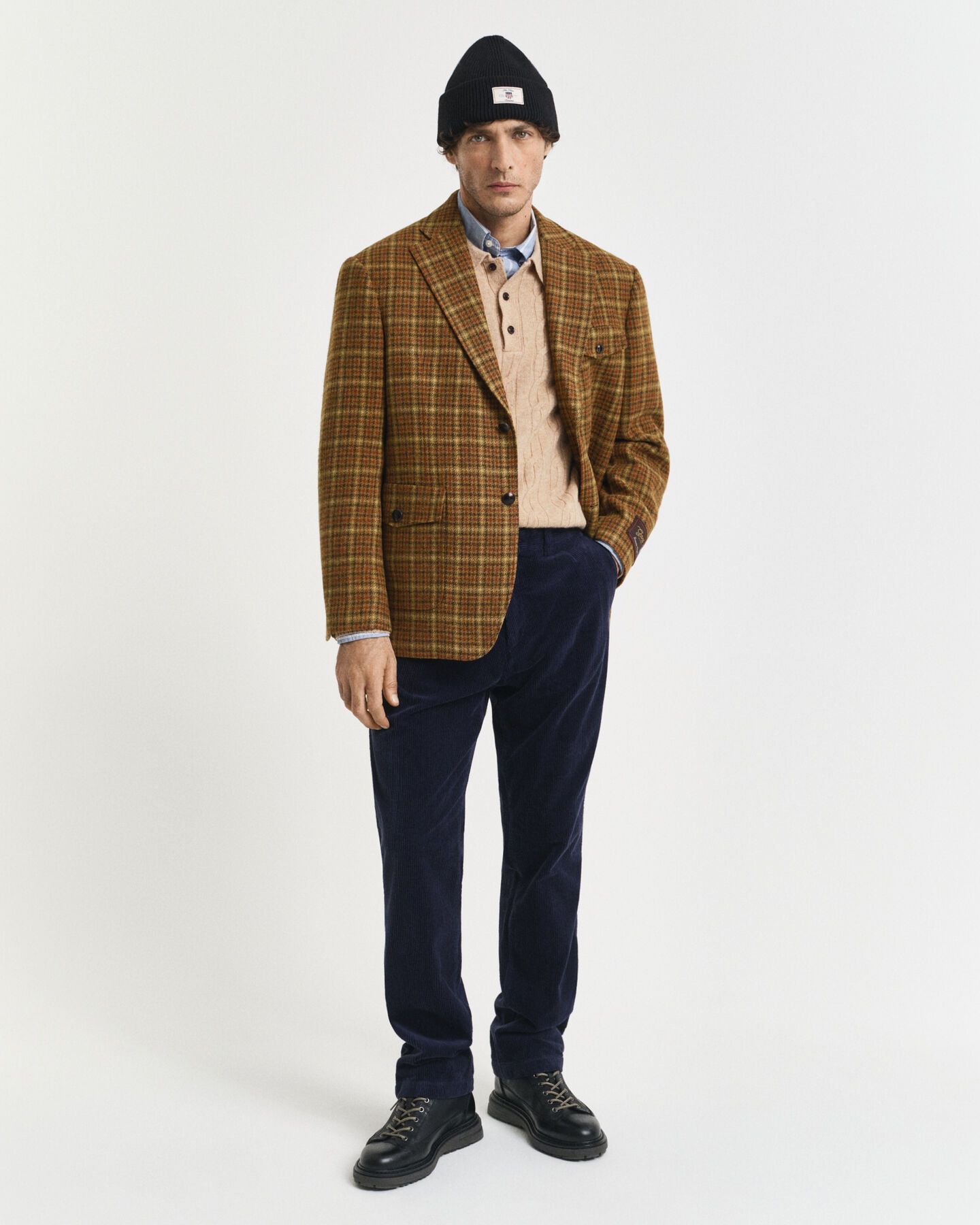 Americana Relaxed Fit de tweed a cuadros