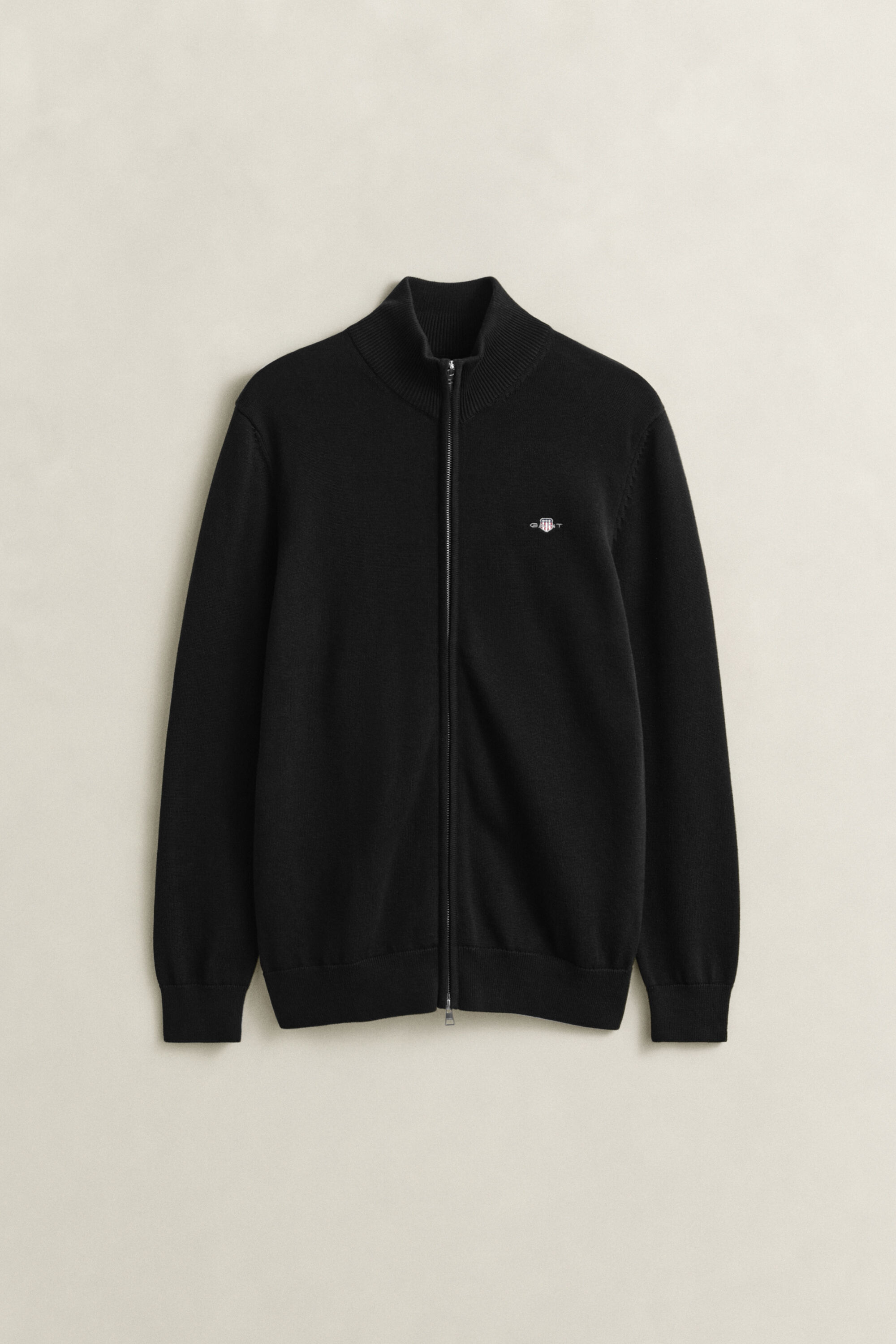 Cárdigan de algodón con cremallera Casual