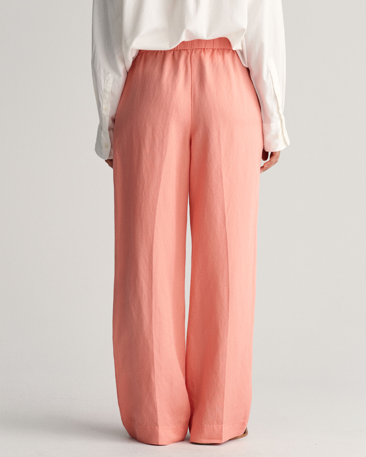 Pantalones Relaxed Fit en mezcla de lino Pull-On
