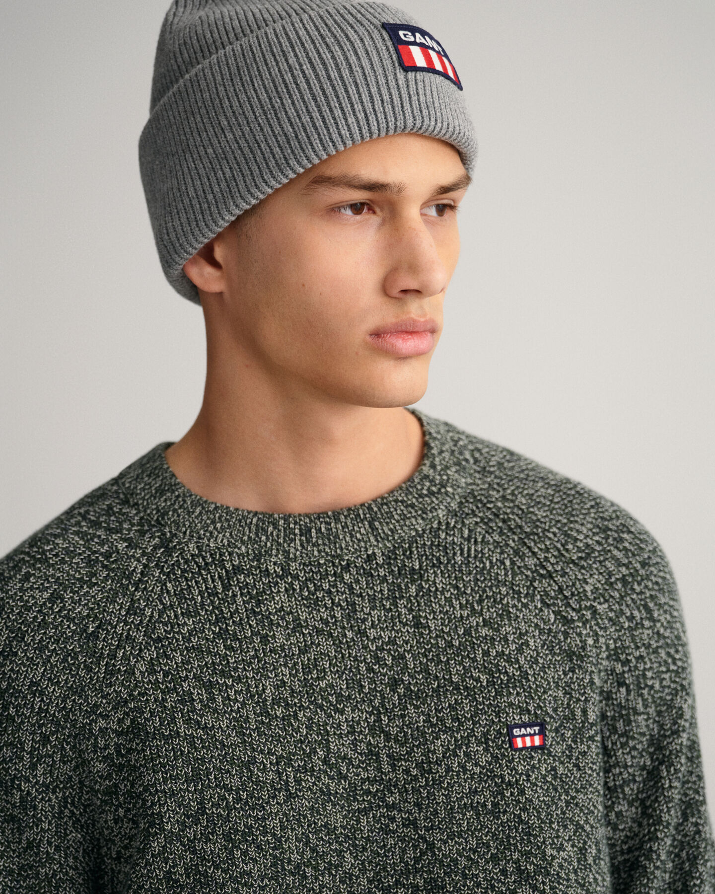 Jersey de cuello redondo en algod&oacute;n retorcido