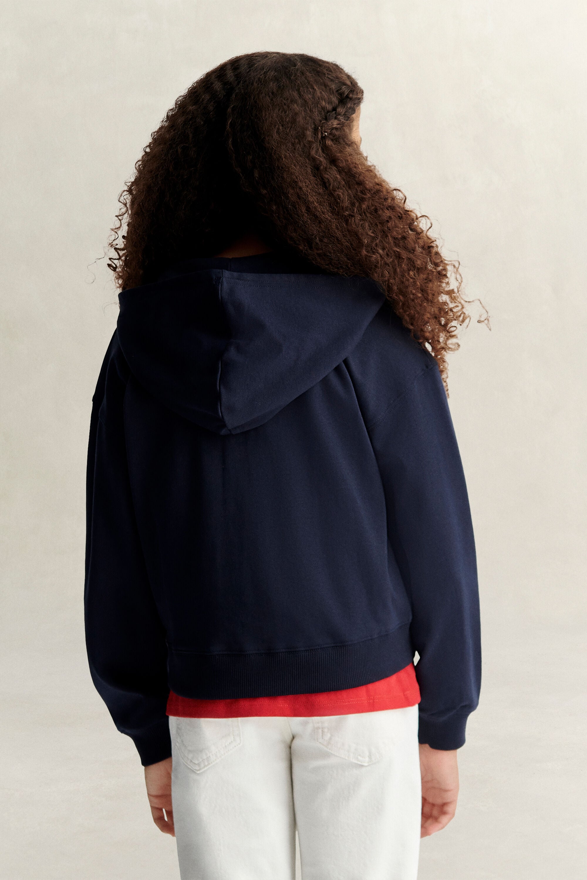 Sudadera corta con cremallera y capucha Teen Girls