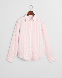 Camisa Regular Fit de lino a rayas