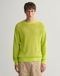 Jersey de cuello redondo calado Texture