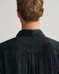 Camisa Relaxed Fit de jacquard en cupro y viscosa