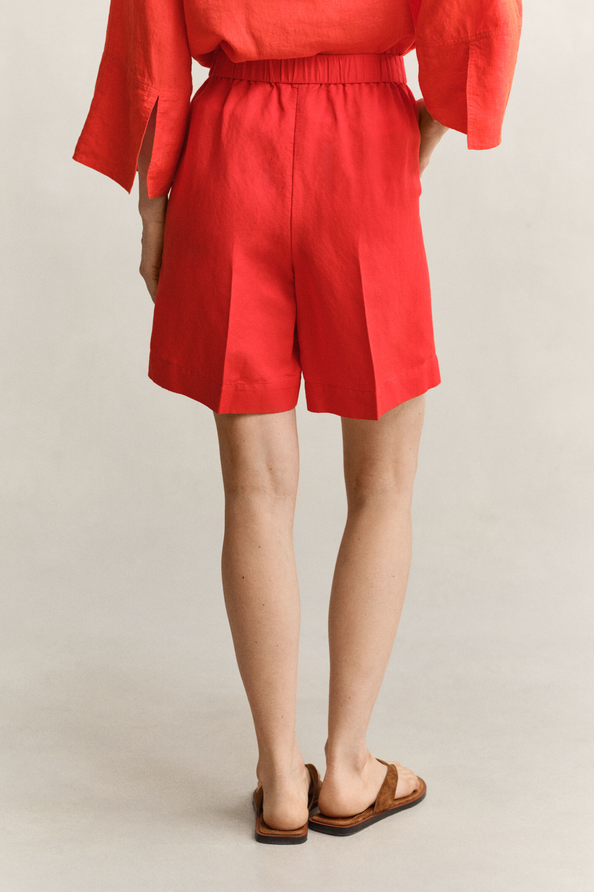 Pantalones cortos de mezcla de lino