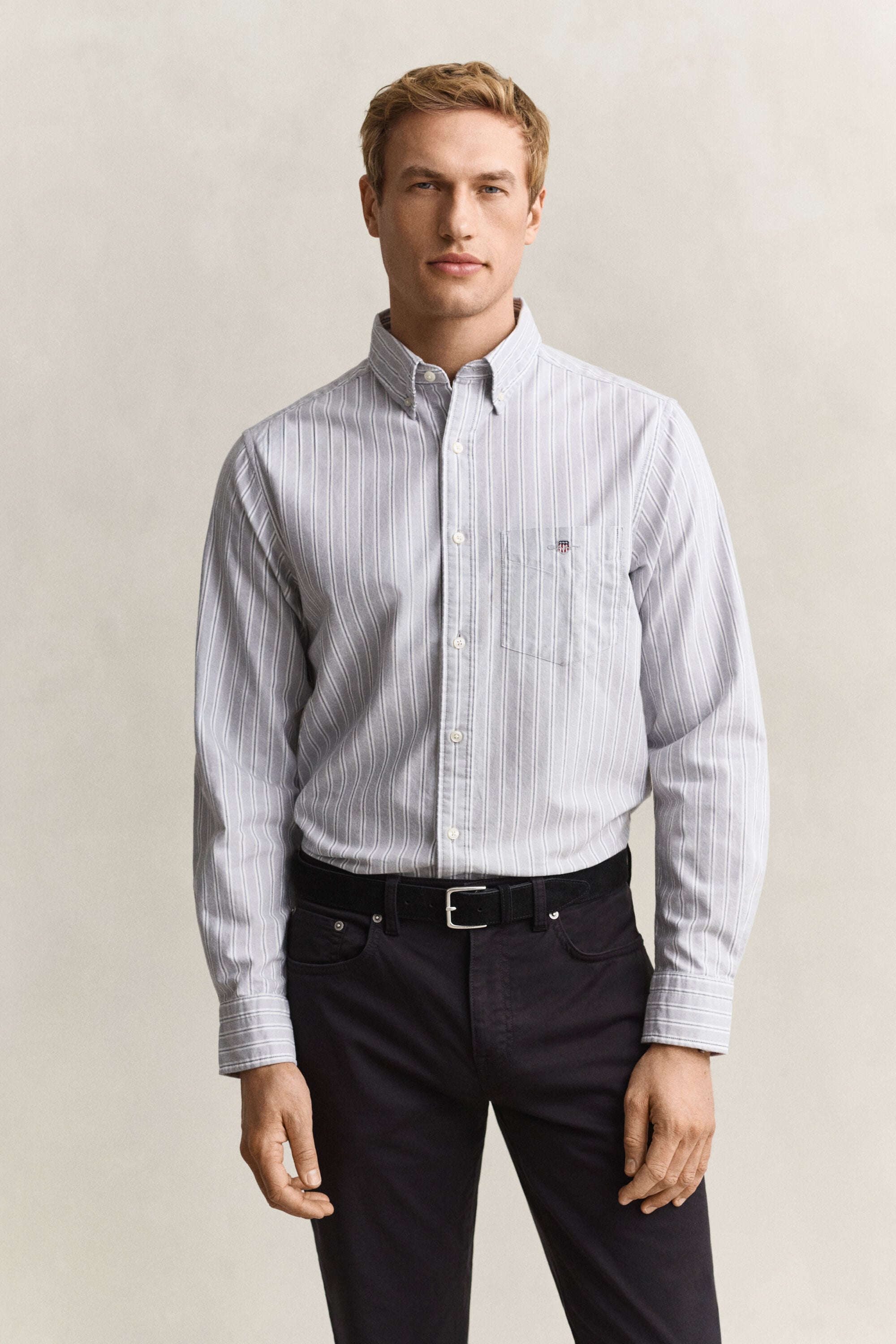 Camisa Oxford clásica a rayas