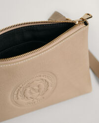 Bolso de hombro de piel