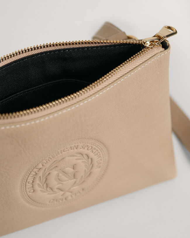 Bolso de hombro de piel