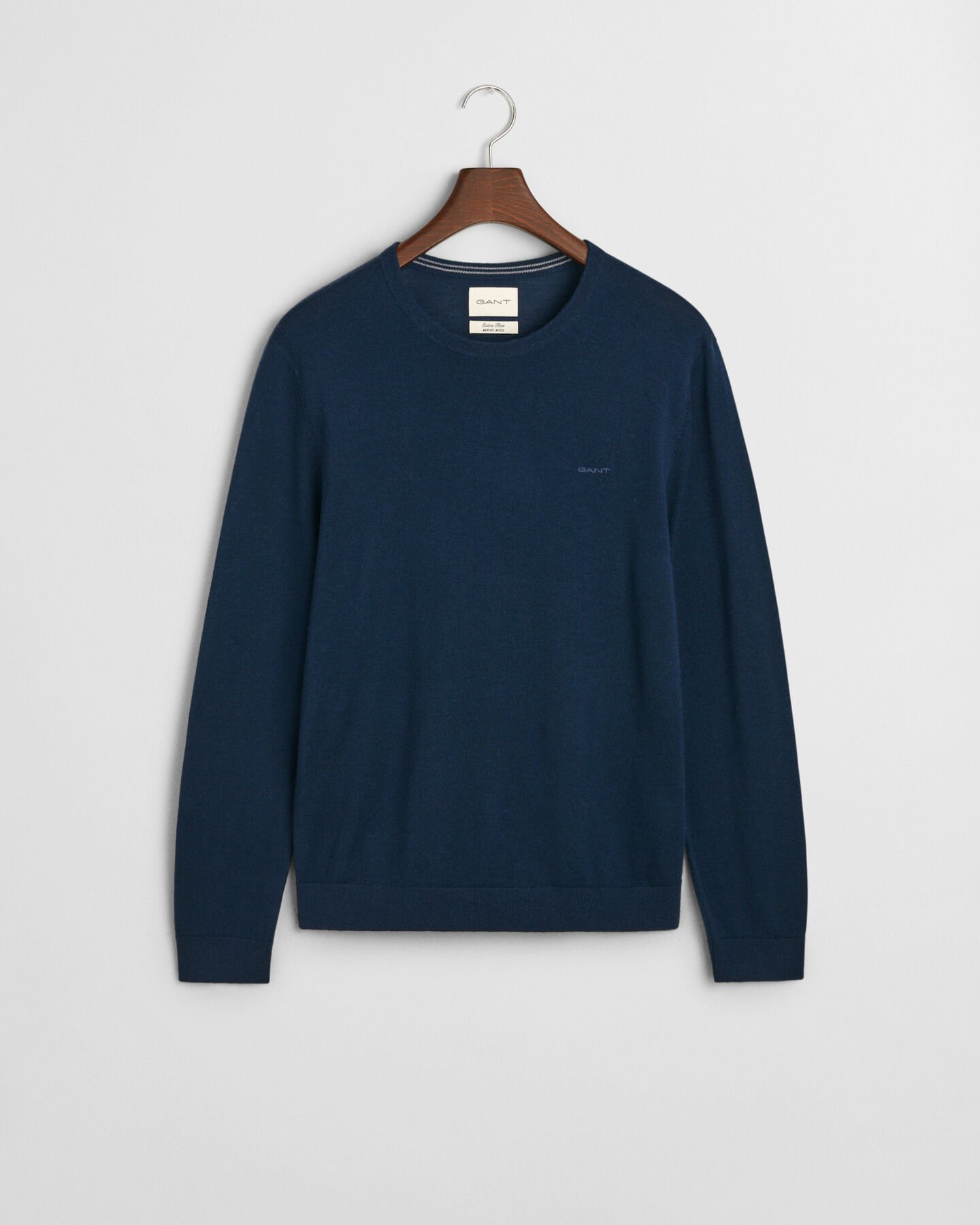 Jersey de cuello redondo en lana merino extrafina