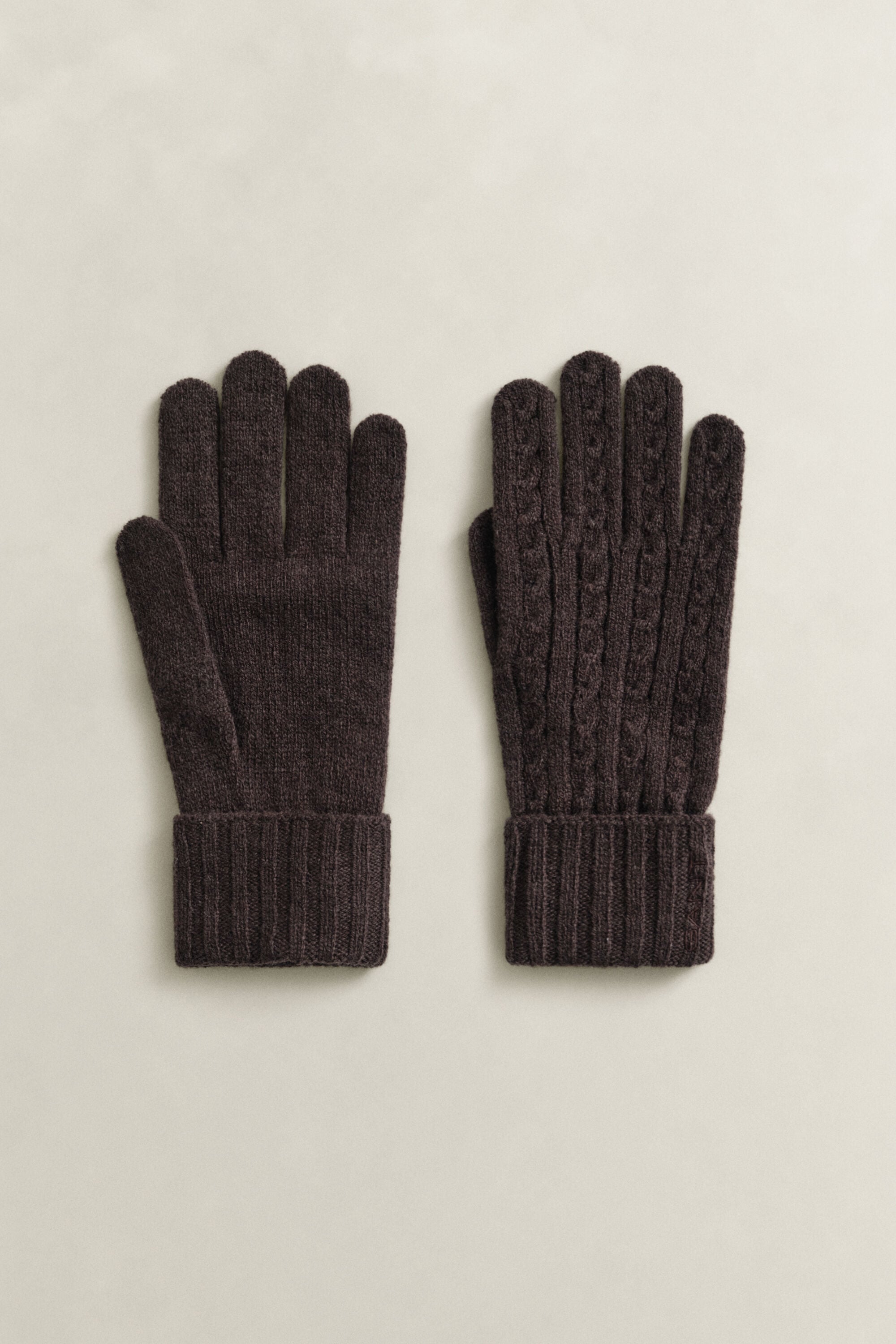 Guantes de punto de ochos de lana