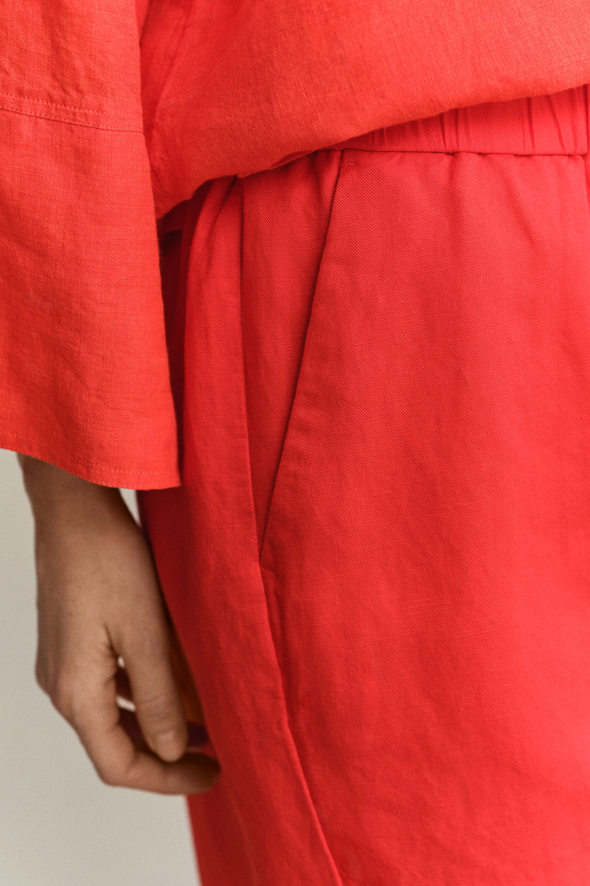 Pantalones cortos de mezcla de lino