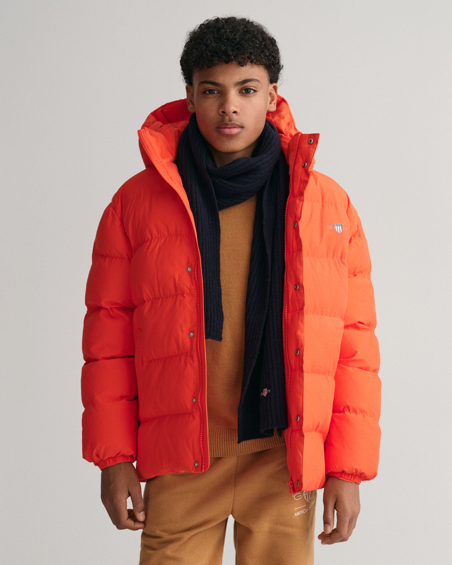 Bufanda de punto de lana Shield Teens