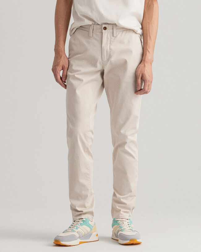 Pantalones chinos Slim Fit de sarga Hallden