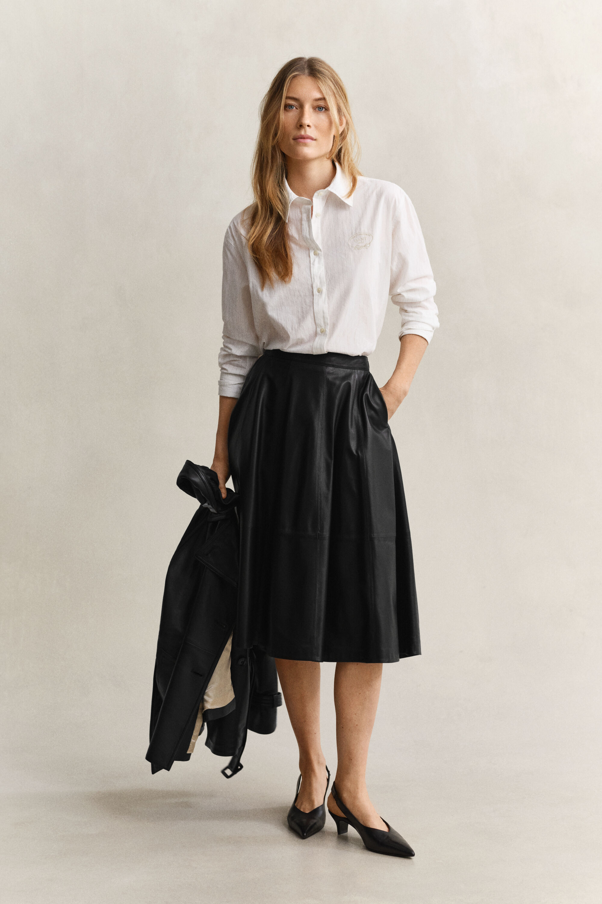 Camisa de rayas con bordado