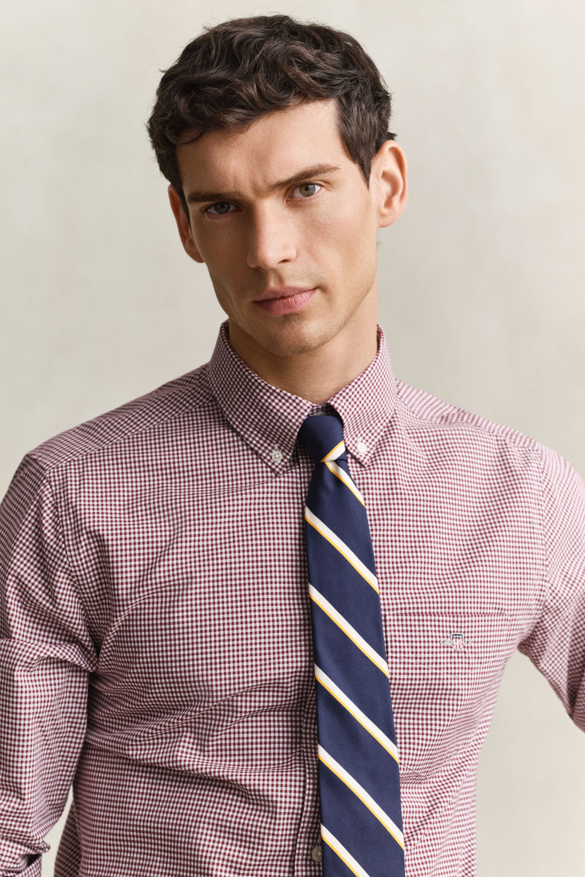 Camisa clásica de popelina de cuadros Vichy