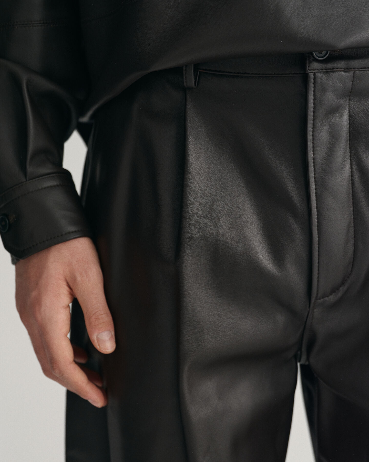 Pantalones cortos de piel