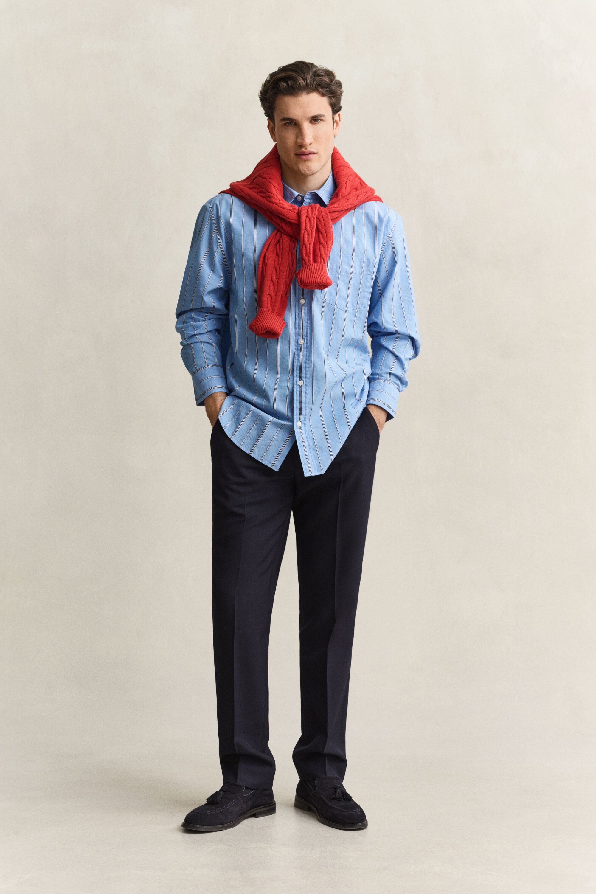 Camisa Relaxed Fit Dobby Stripe