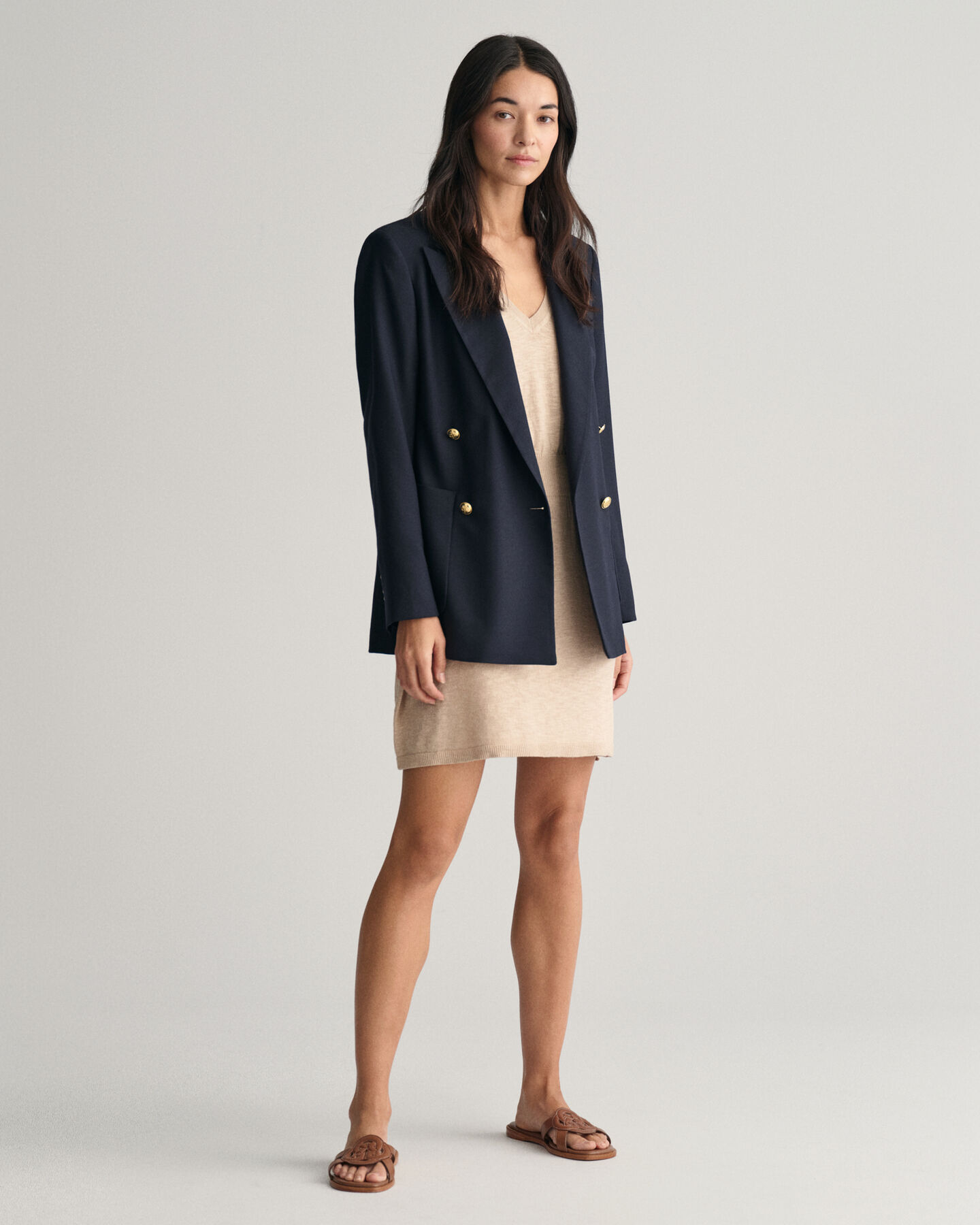 Vestido en mezcla de lino