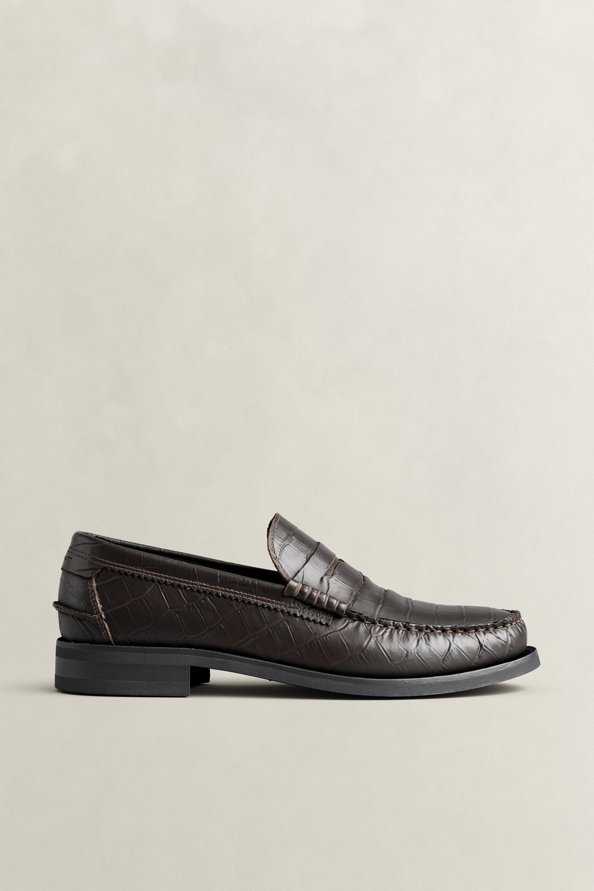 Mocasines de piel de efecto cocodrilo Lenkoxx