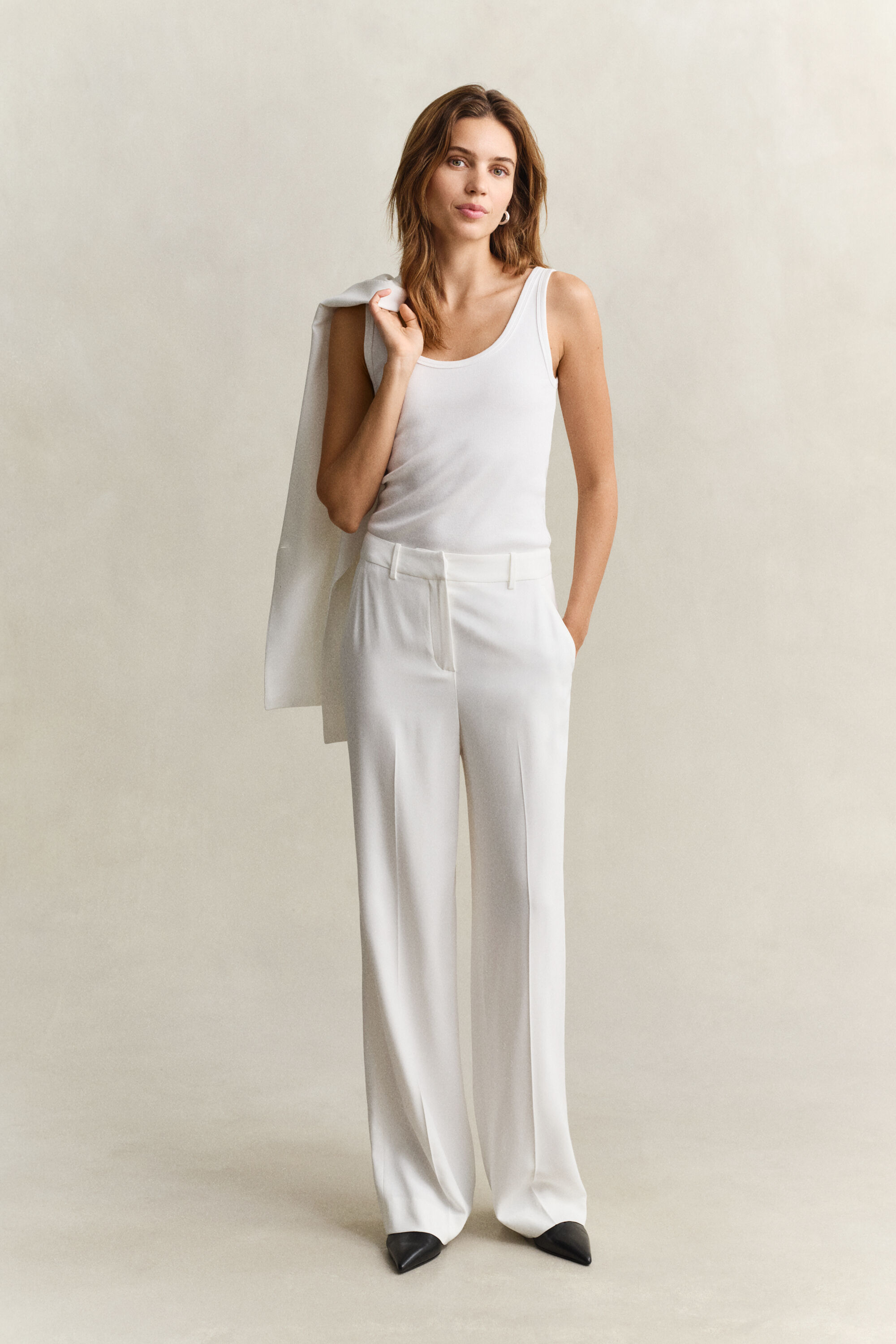 Pantalones de vestir de crepé