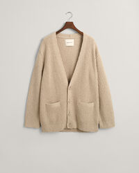 Cárdigan de bouclé acanalado