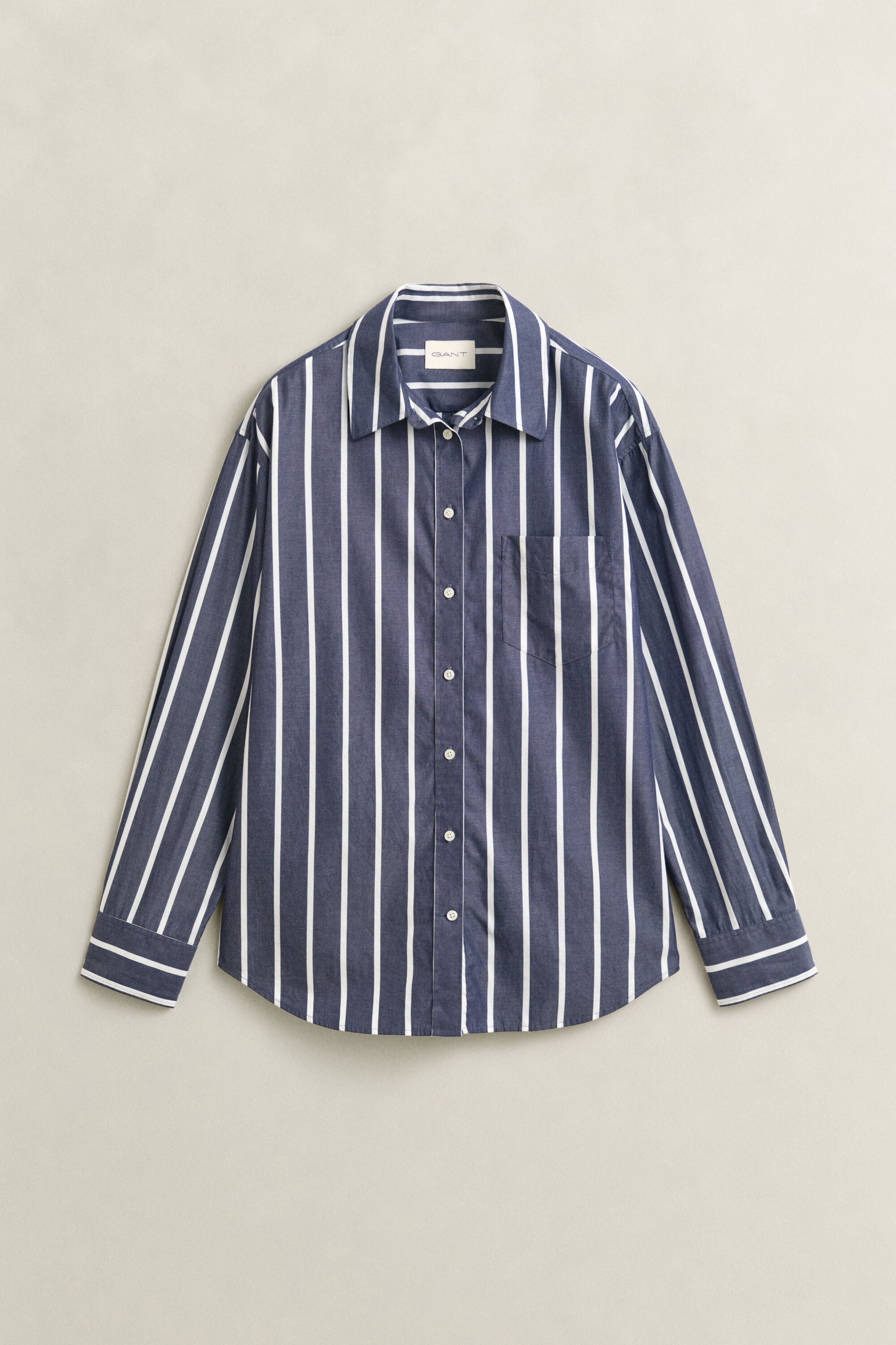 Camisa Relaxed Fit clásica de popelina a rayas