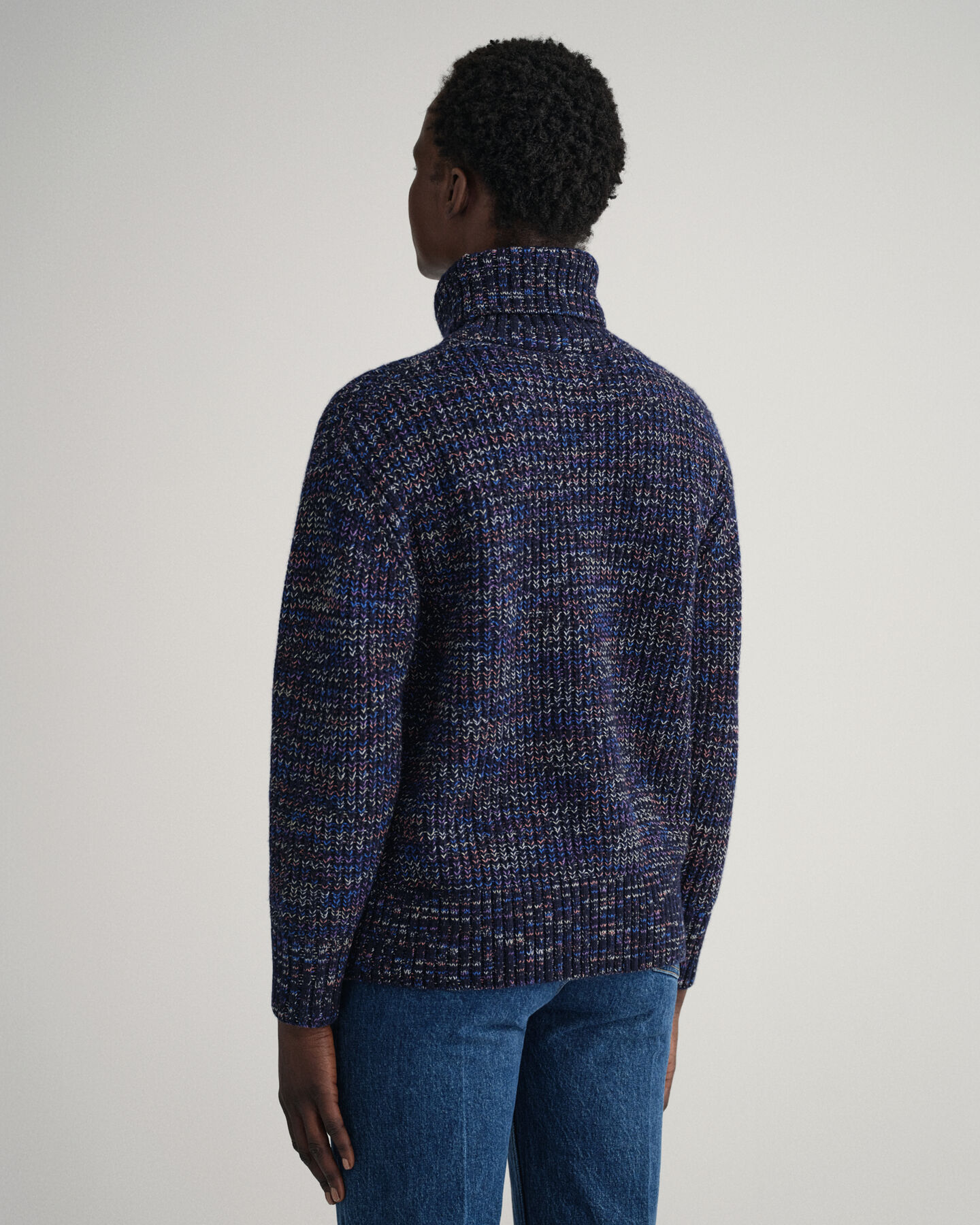 Jersey multicolor con cuello vuelto