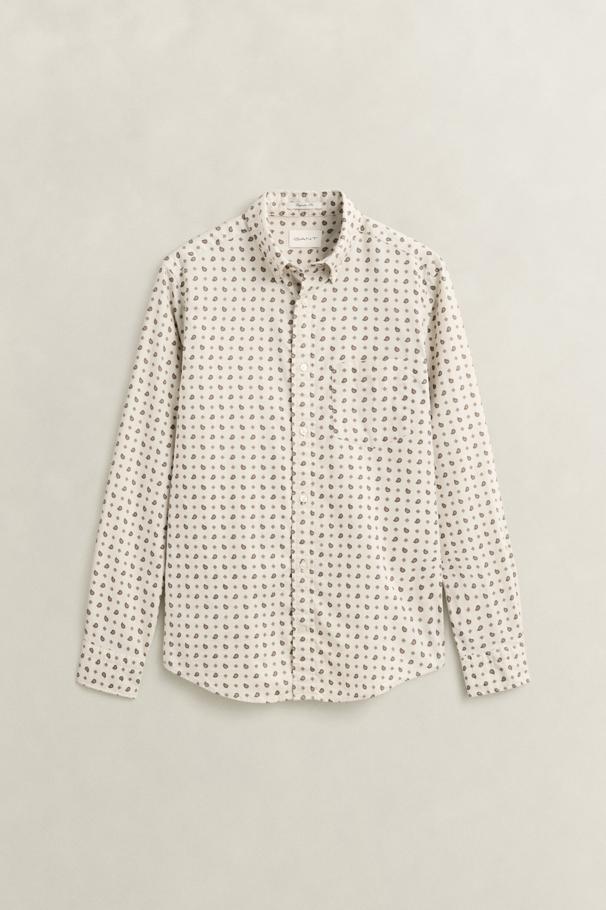 Camisa de sarga con estampado de cachemir