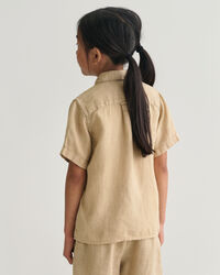Camisa de manga corta en lino Kids