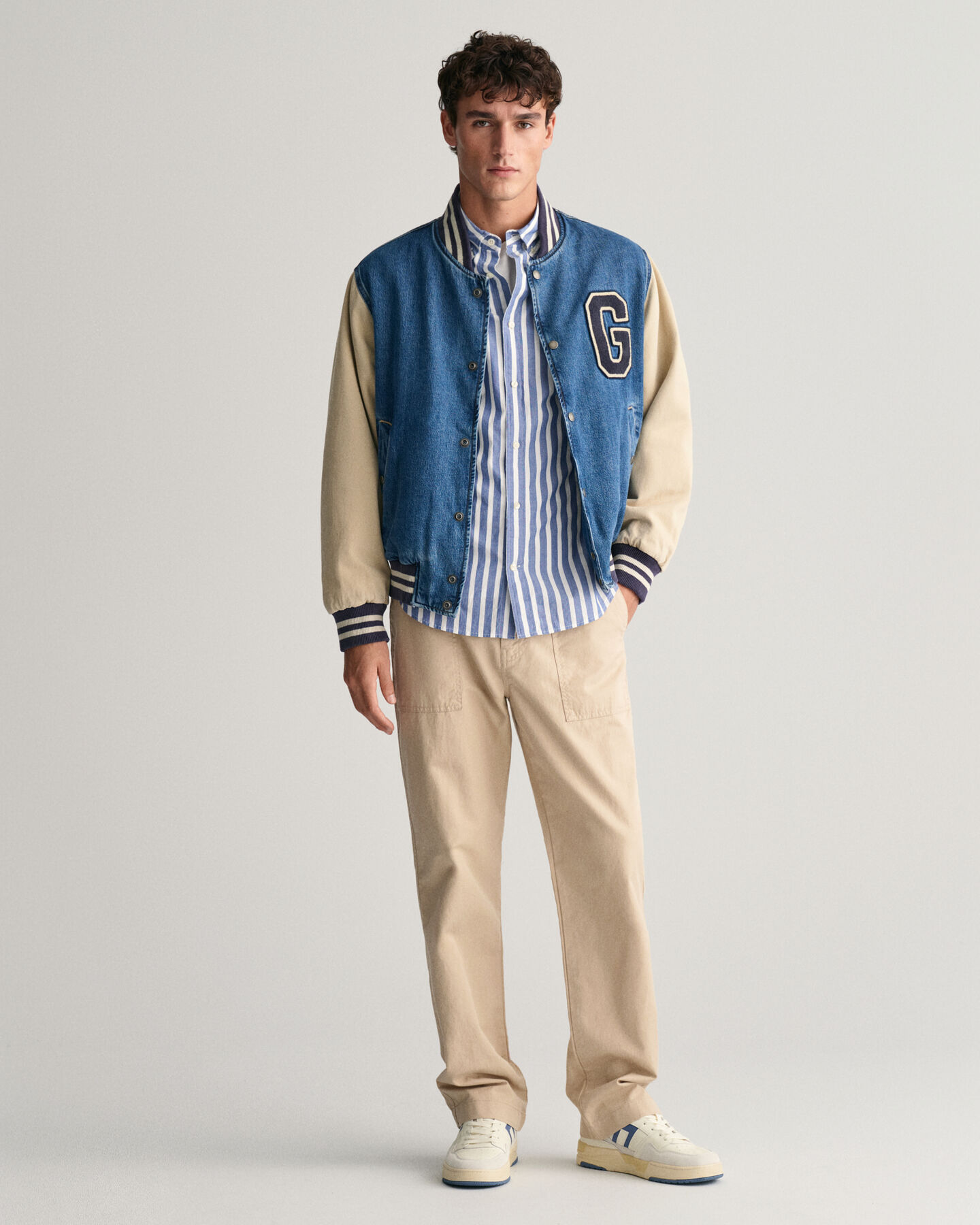 Camisa Regular Fit de popelina a rayas anchas