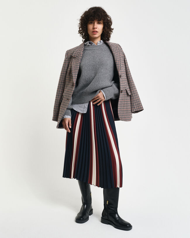 Falda plisada a rayas