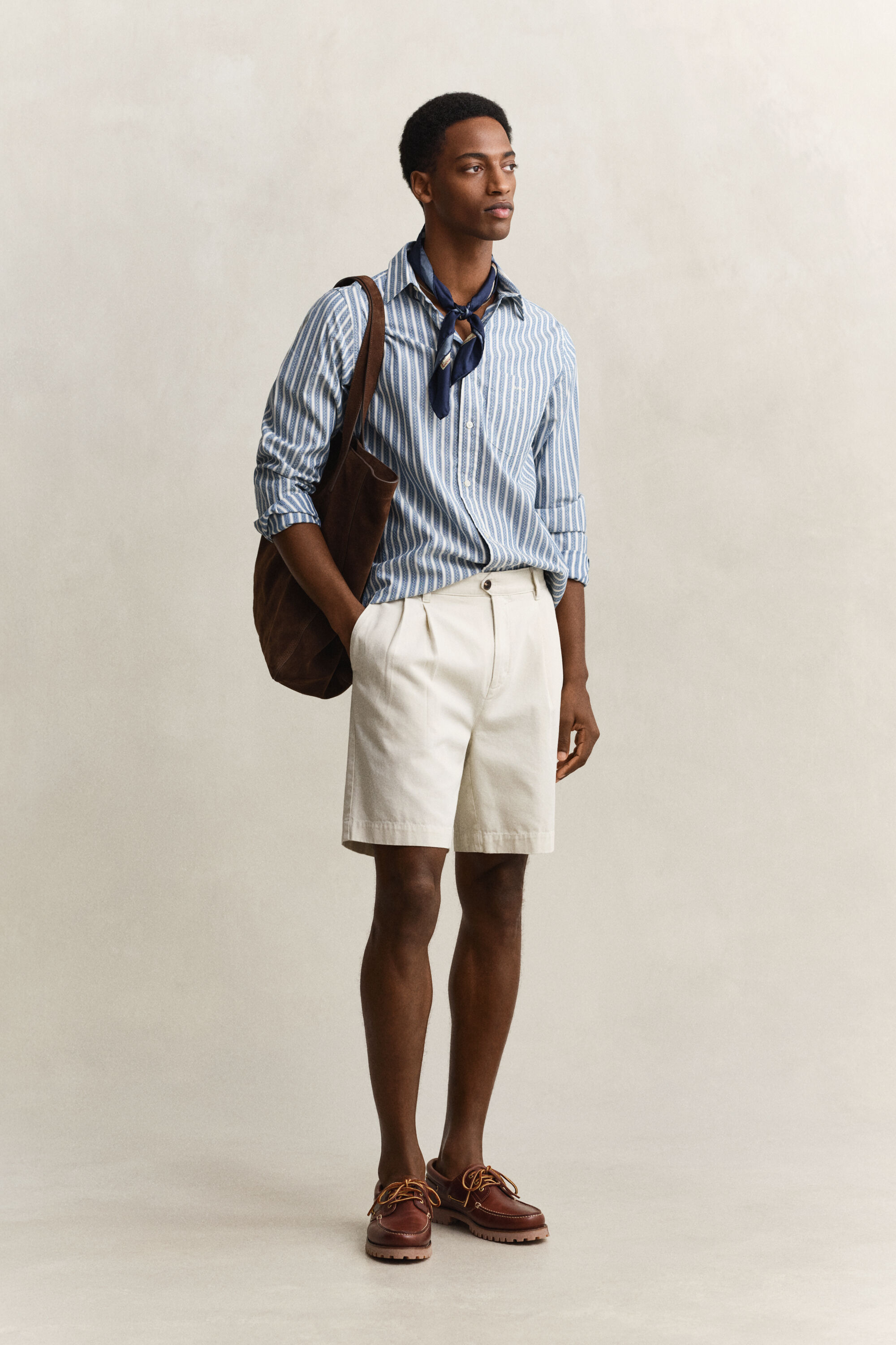 Camisa Regular Fit a rayas con textura labrada