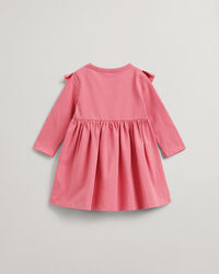 Vestido de punto con estampado de coraz&oacute;n Script Baby Girl