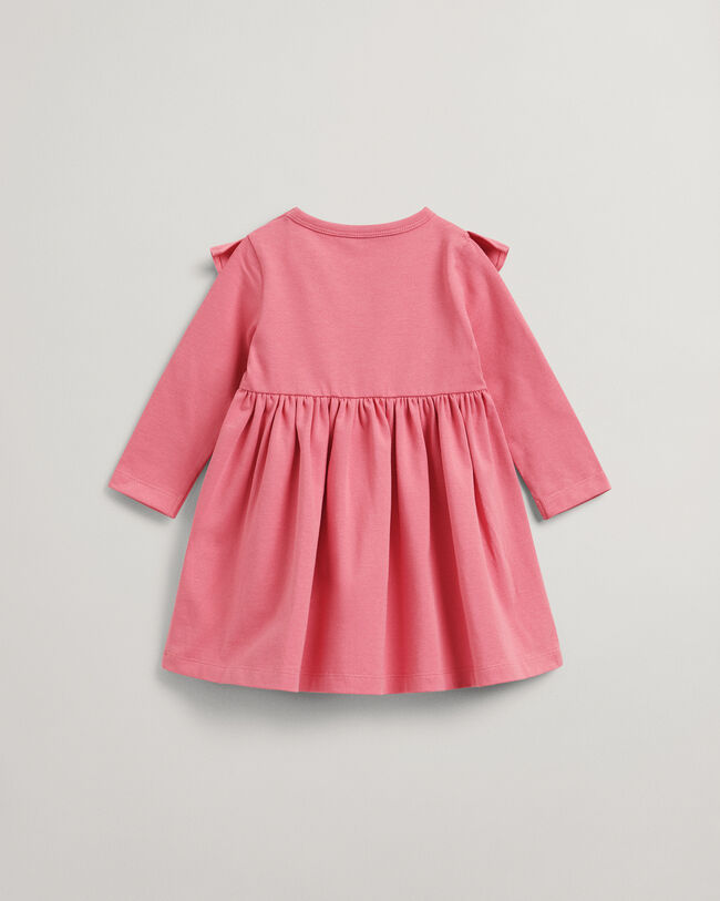 Vestido de punto con estampado de coraz&oacute;n Script Baby Girl