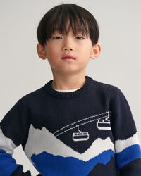 Jersey de cuello redondo en jacquard Alpine Kids