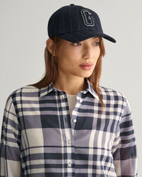 Camisa Regular Fit de cuadros en algodón y seda