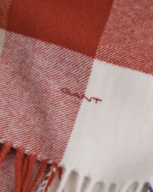 Bufanda de lana a cuadros multicolor