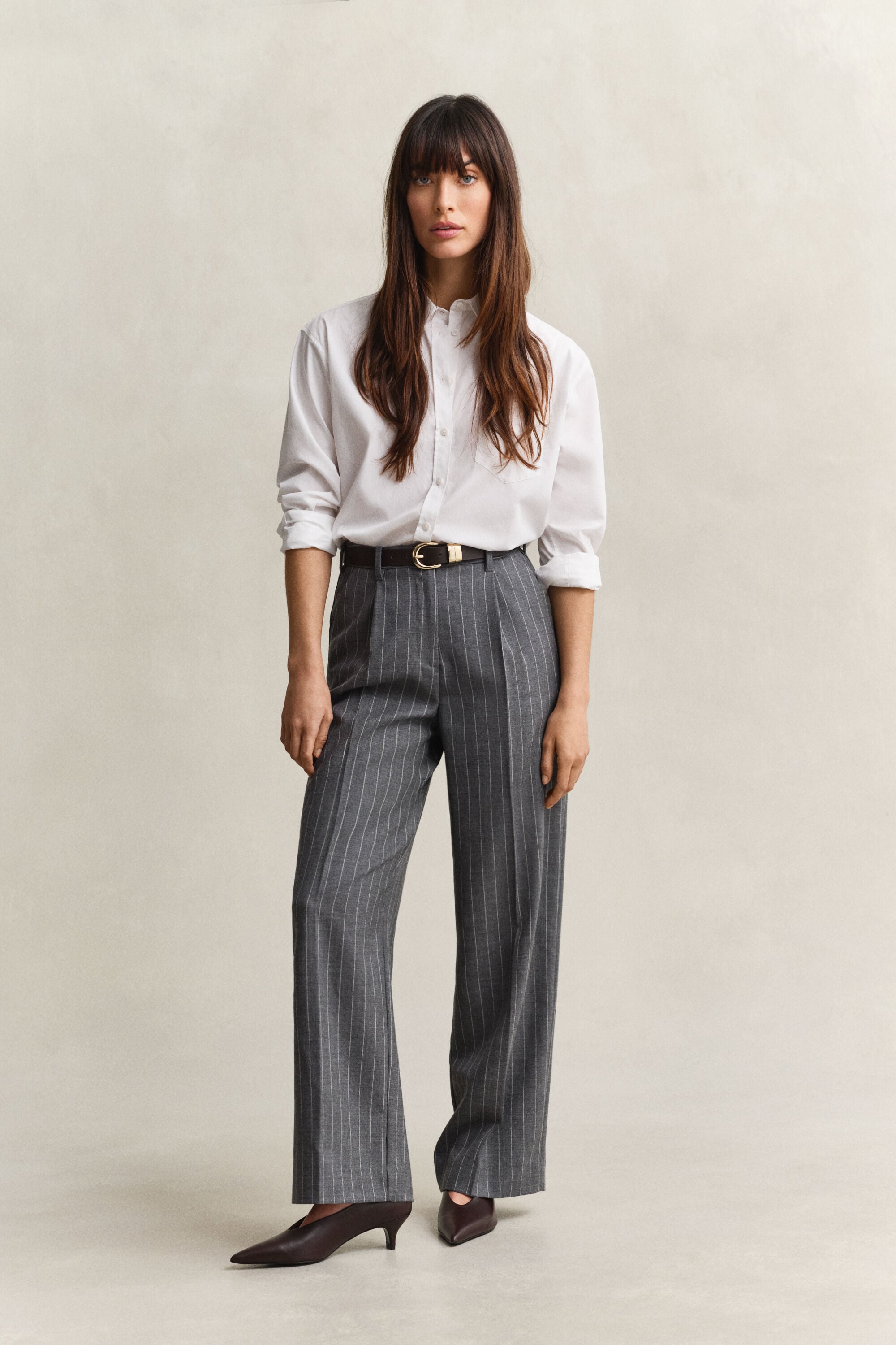 Pantalones de lana con raya diplomática