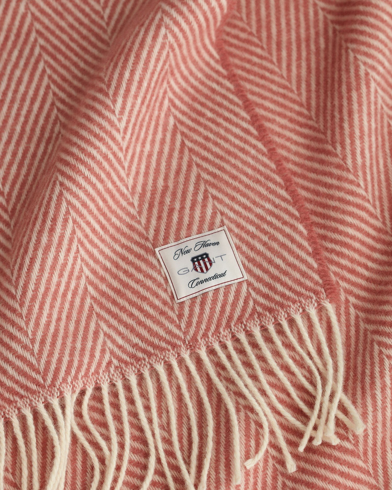 Colcha de lana con diseño de espiga