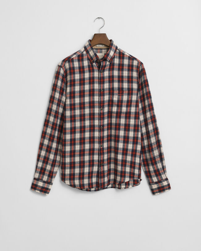 Camisa Regular Fit de franela Windblown a cuadros