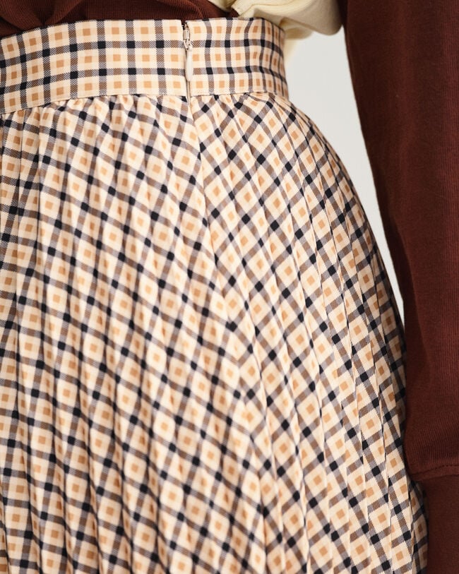 Falda plisada de cuadros