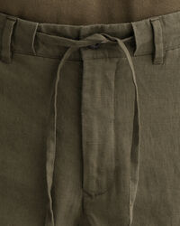 Pantalones cortos Relaxed Fit de lino con cord&oacute;n ajustable