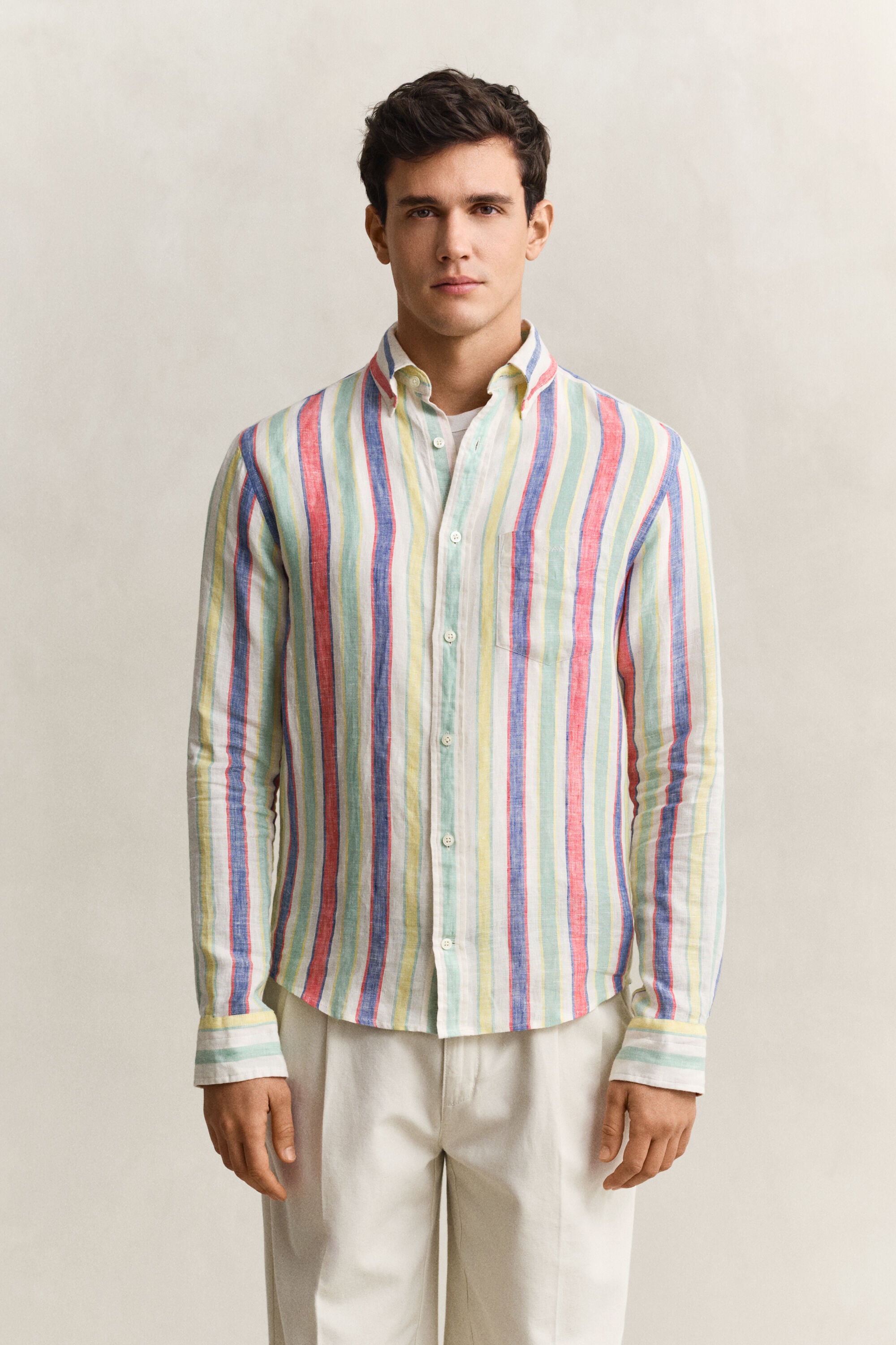 Camisa de lino mil rayas