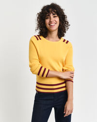 Jersey de cuello redondo con detalle en contraste