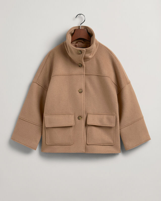 Chaqueta corta de mezcla de lana