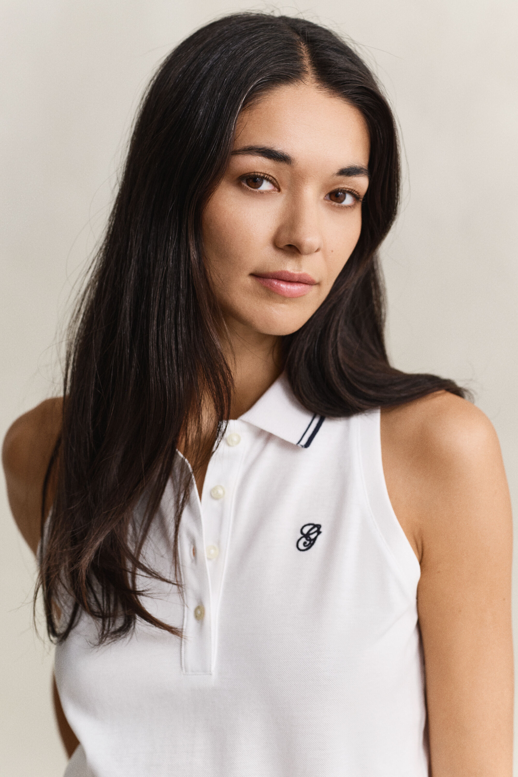 Polo de piqué sin mangas