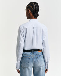 Camisa de rayas con detalle de volantes Regular Fit