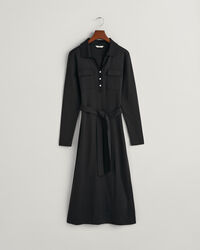 Vestido tipo polo de punto Slim Fit